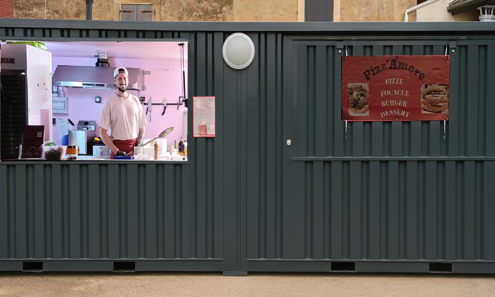 Façade du foodtruck Pizz'Amore Massongy